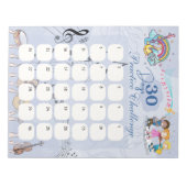 Muziekthema 30 Days Practice Challenge Notitieblok (Voorkant)