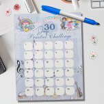 Muziekthema 30 Days Practice Challenge Notitieblok<br><div class="desc">Het Notitieblok van de Uitdaging van de Praktijk van het Thema van 30 dagen van de Muziek is een leuk en efficiënt hulpmiddel dat wordt ontworpen om musici te helpen hun dagelijkse praktijkzittingen volgen. Met een kleurrijk en boeiend ontwerp, maakt dit notitieblok het gemakkelijk om doelstellingen te bepalen en vooruitgang...</div>
