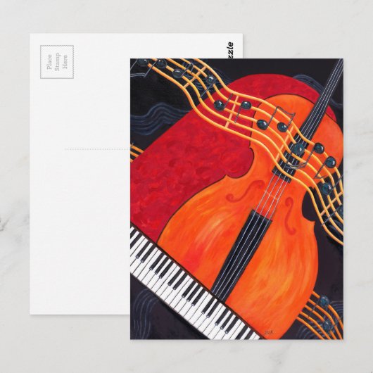 Muziekthema Briefkaart (Voorkant / Achterkant)