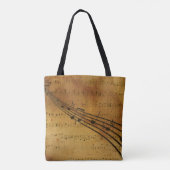 Muziekthema - Canvas tas (Achterkant)