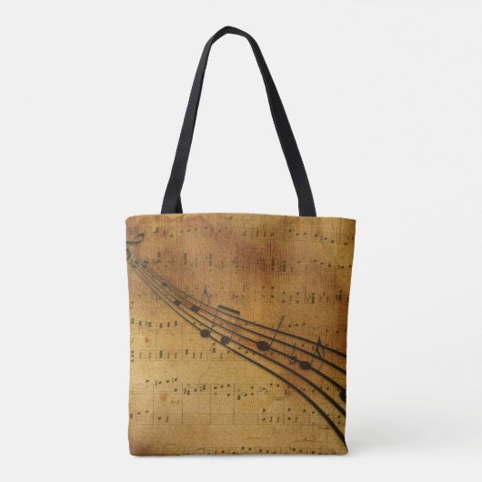 Muziekthema - Canvas tas (Achterkant)