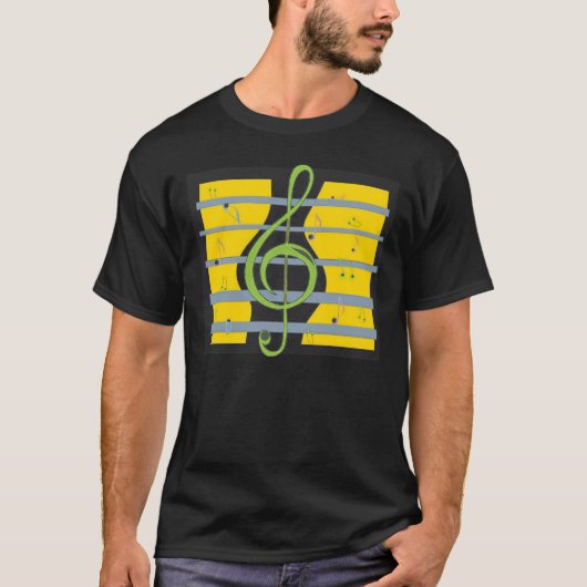 Muziekthema Design T-shirt (Voorkant)