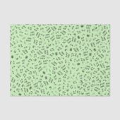Muziekthema Diverse zwarte Muzieknoten Groen Tissuepapier (Voorkant)
