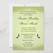 Muziekthema Green Wedding Kaart (Voorkant)