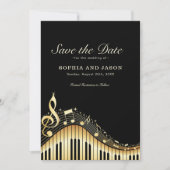 Muziekthema Opslaan Datum Save The Date (Voorkant)