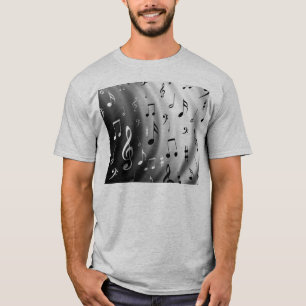 Muziekthema patroon t-shirt