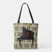 Muziekthema Piano Book Canvas tas Music Note (Achterkant)