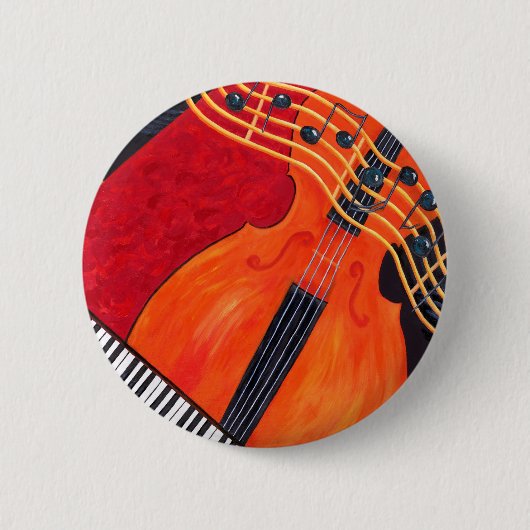 Muziekthema Ronde Button 5,7 Cm (Voorkant)