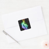 muziekthema vierkante sticker (Envelop)