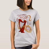 Muziektherapie "Keep Harping" T-shirt (Voorkant)