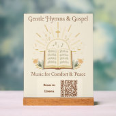 Muziektherapie QR-code Bedside Acryl Blok Bord (Neutraal)