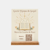 Muziektherapie QR-code Bedside Acryl Blok Bord (Voorkant)