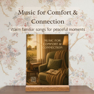 Muziektherapie QR-code muurkunst Vintage Cozy jare Acryl Bord