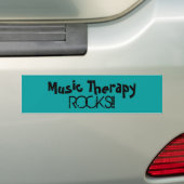Muziektherapie, ROCKS! Bumpersticker (Op auto)