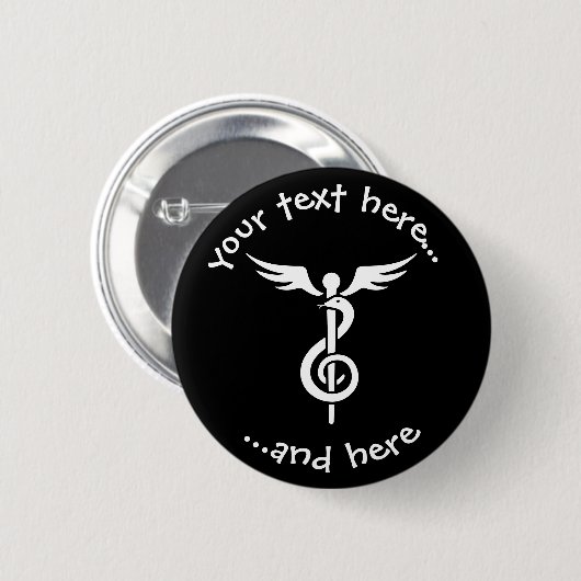 Muziektherapie Ronde Button 5,7 Cm (Voorkant /achterkant)