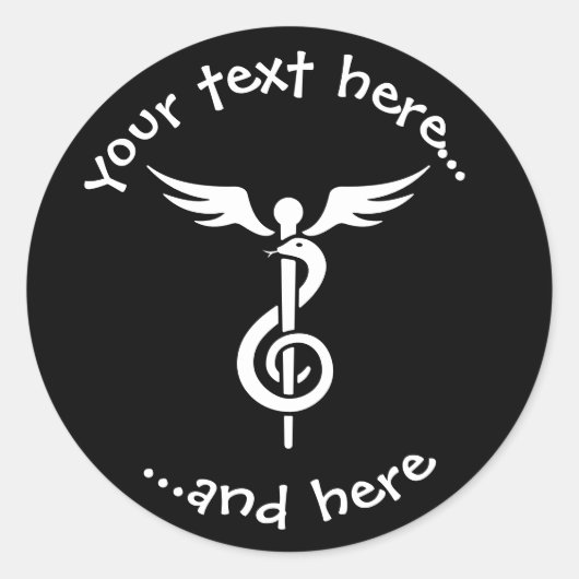 Muziektherapie Ronde Sticker (Voorkant)