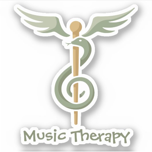 Muziektherapie Sticker (Voorkant)