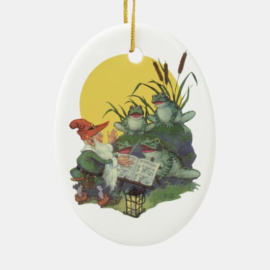 muziektijdschrift Hoesje Art, Etude Frog Choir Keramisch Ornament (Achterkant)