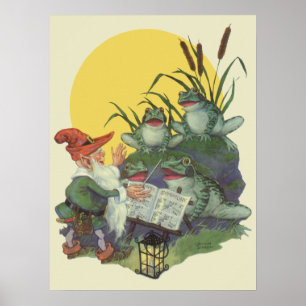  muziektijdschrift Hoesje Art, Etude Frog Choir Poster