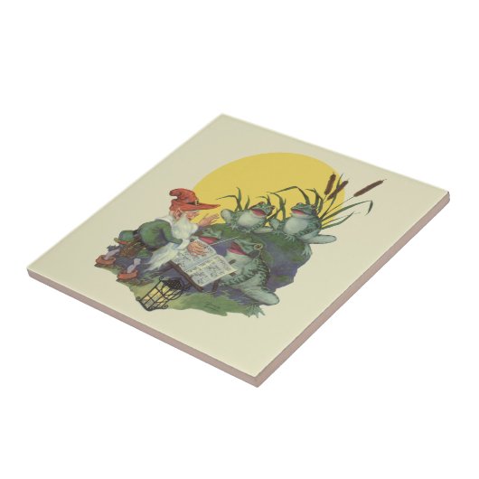  muziektijdschrift Hoesje Art, Etude Frog Choir Tegeltje (Zijkant)