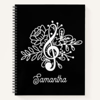 Muziektijdschrift Treble Clef Flowers Musician