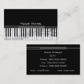 muziektoetsen visitekaartje (Voorkant / Achterkant)