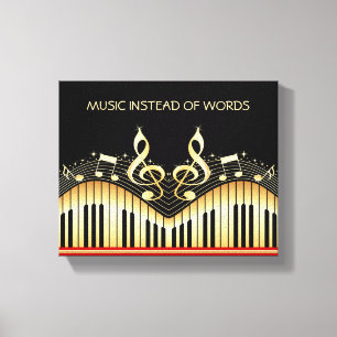 Muziektoetsenbord Canvas Afdruk