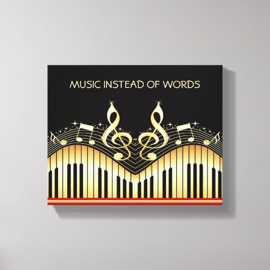 Muziektoetsenbord Canvas Afdruk (Voorkant)