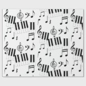 Muziektoetsenbord Piano Note Rest Treble Clef Cadeaupapier (Vlak)