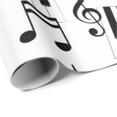 Muziektoetsenbord Piano Note Rest Treble Clef Cadeaupapier (Rol Hoek)