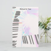 Muziektoetsenborden Briefpapier (Staand voorkant)