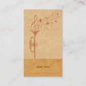 muziektrompet Horn School Band Player Visitekaartje (Achterkant)