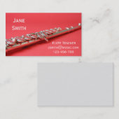 Muziektutor met flute houdwind visitekaartje (Voorkant / Achterkant)