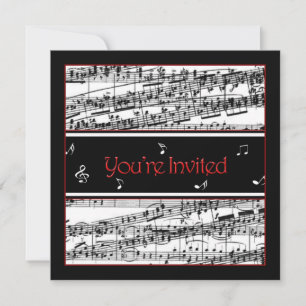 Muziekuitnodiging - optioneel gebruik kaart