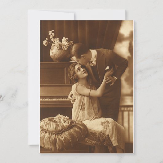 muziekuitnodiging voor liefde en Romance Kaart (Voorkant)