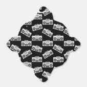 Muziekvak Pratlantstramien afdrukken zwart Bedankdoosjes (Uitgevouwen)