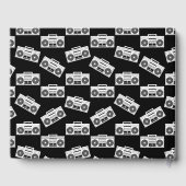 Muziekvak Pratlantstramien afdrukken zwart Gastenboek (Achterkant)