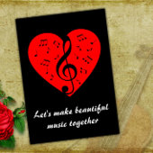 MuziekValentijn Feestdagen Kaart