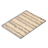  muziekvel — zwart-witnotities notitieboek (Linkerzijde)