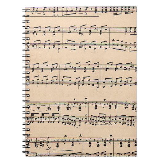  muziekvel — zwart-witnotities notitieboek (Voorkant)