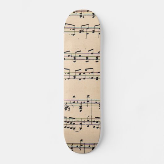  muziekvel — zwart-witnotities persoonlijk skateboard (Voorkant)