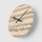  muziekvel — zwart-witnotities ronde klok (Hoek)