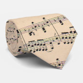 muziekvel — zwart-witnotities stropdas (Opgerold)