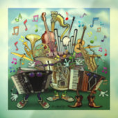 Muziekvenster vastklikken raamsticker (Vel 3)