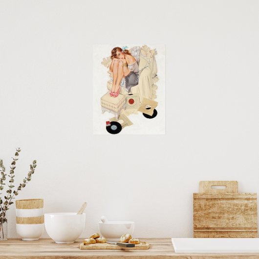 Muziekventilator omhoog poster (Keuken)