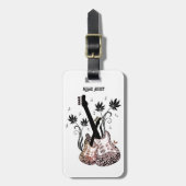 Muziekverslaafde Bagagelabel (Voorkant verticaal)