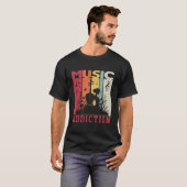 Muziekverslaving T-shirt (Voorkant volledig)
