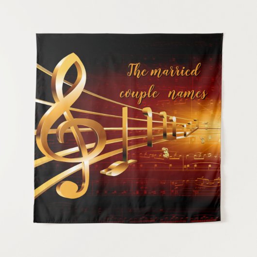 Muziekvieringen Thema's Poster Wandkleed (Voorkant)