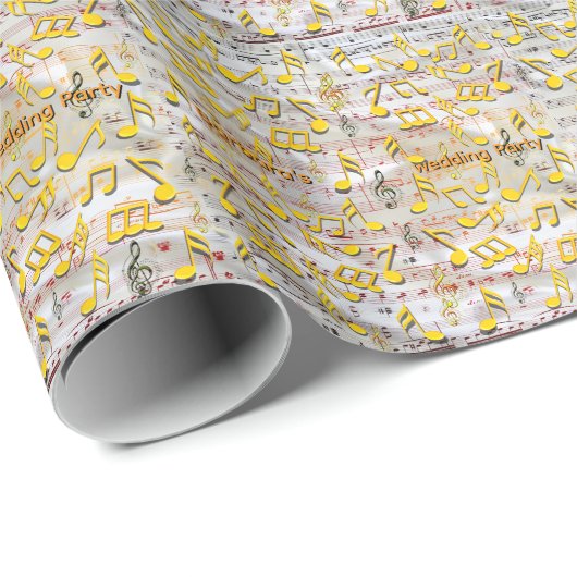 Muziekvieringsthema's Cadeaupapier (Rol Hoek)