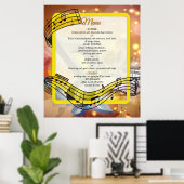 Muziekvieringsthema's Poster (Thuiskantoor)